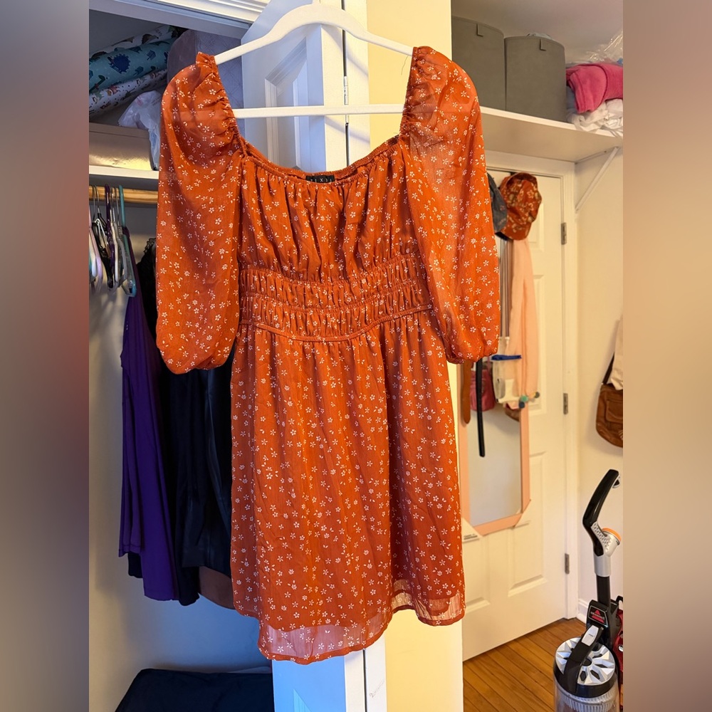 TRIXX Orange Floral Dress